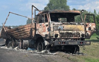 The military convoy of the Russia