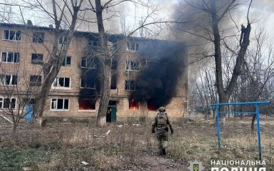 Последствия вражеского обстрела Авдеевки