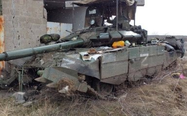 Destroyed Russian Army tank