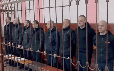 The Russian Federation sentenced eight Ukrainian marines to 17 years for allegedly shelling Mariupol