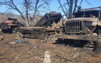 Destroyed equipment of the Russian Army