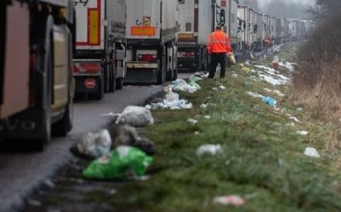 Протест польских перевозчиков